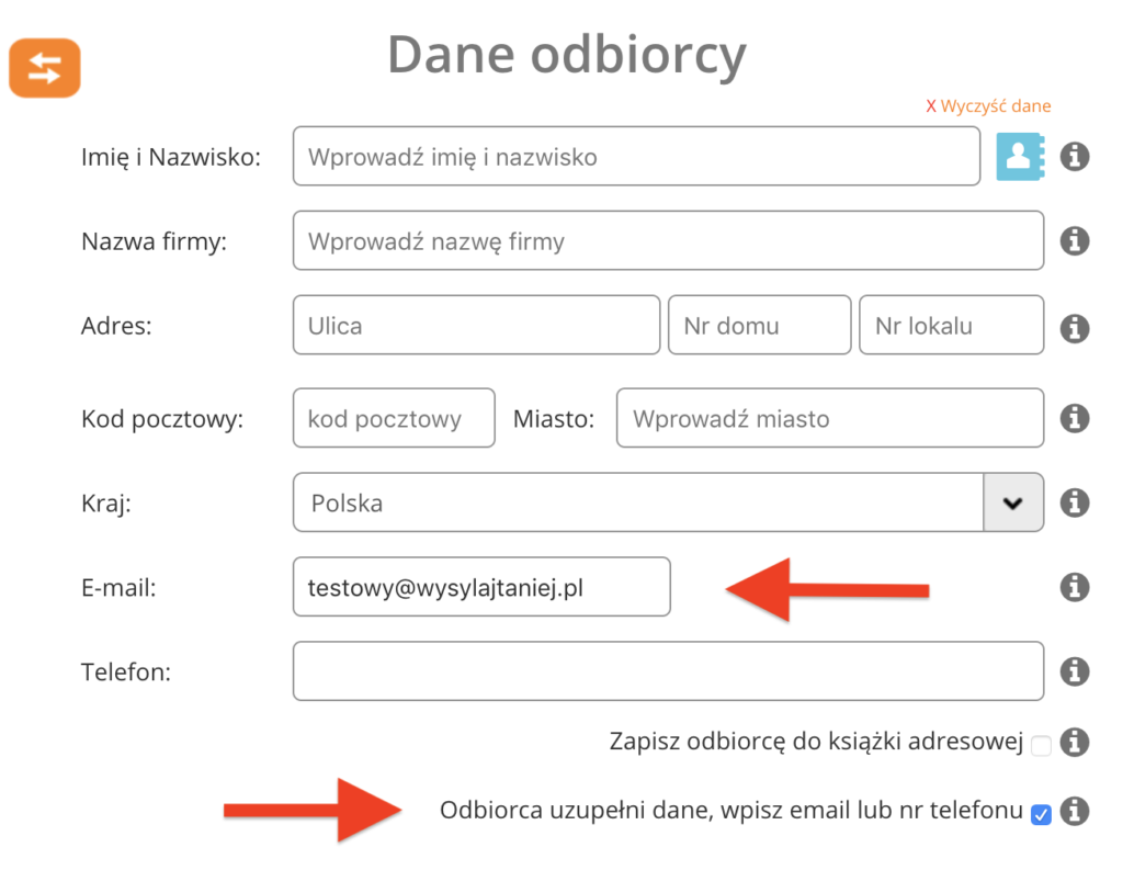 Przesyłki bez adresu odbiorcy.